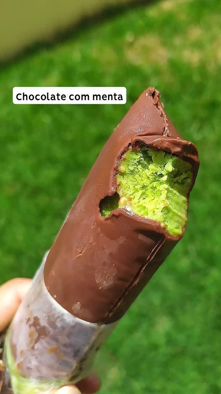 Geladinho gourmet de Menta com chocolate